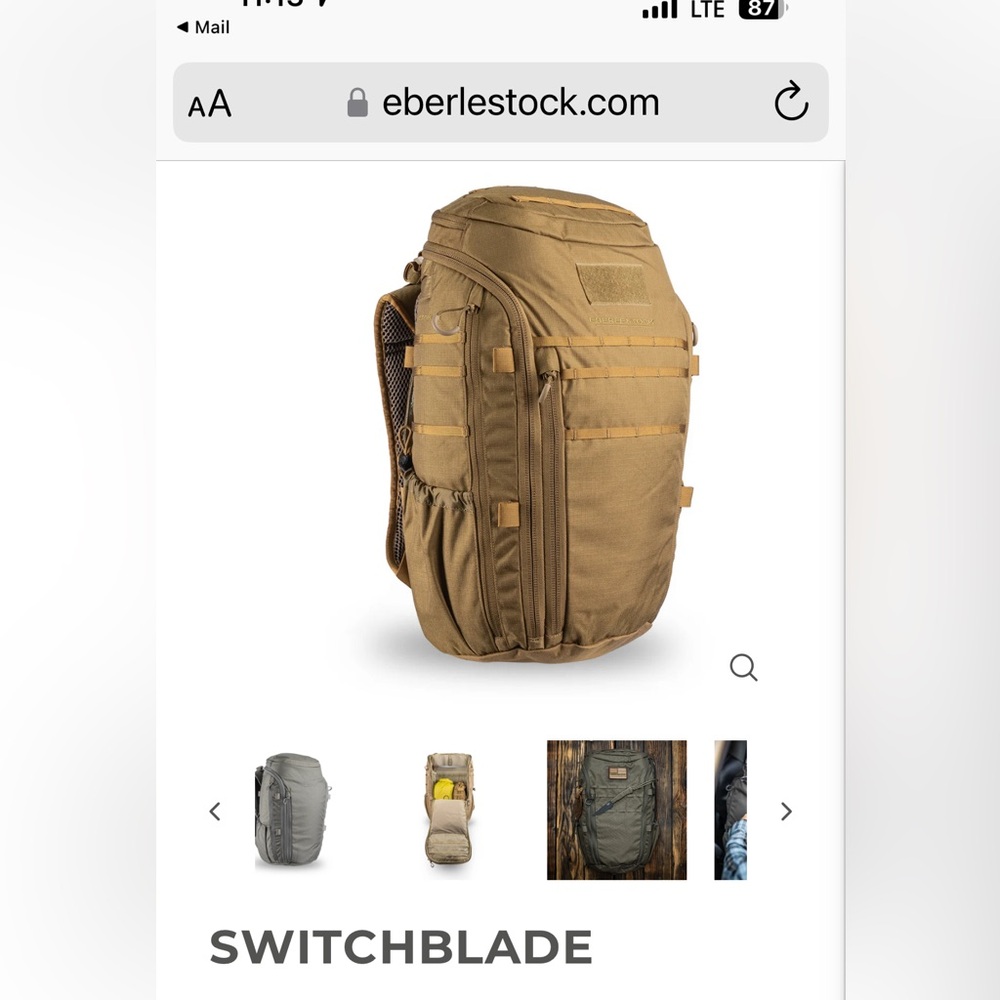 Eberlestock Switchblade Pack Coyote Brown - hiking bag, backpack, hydration bag